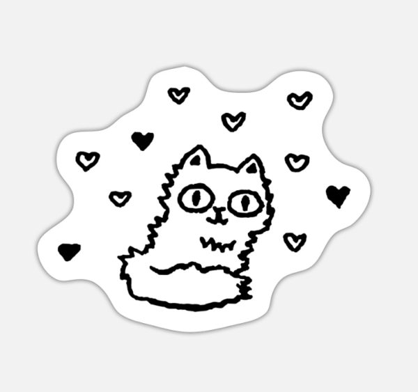 Love Cat Aufkleber